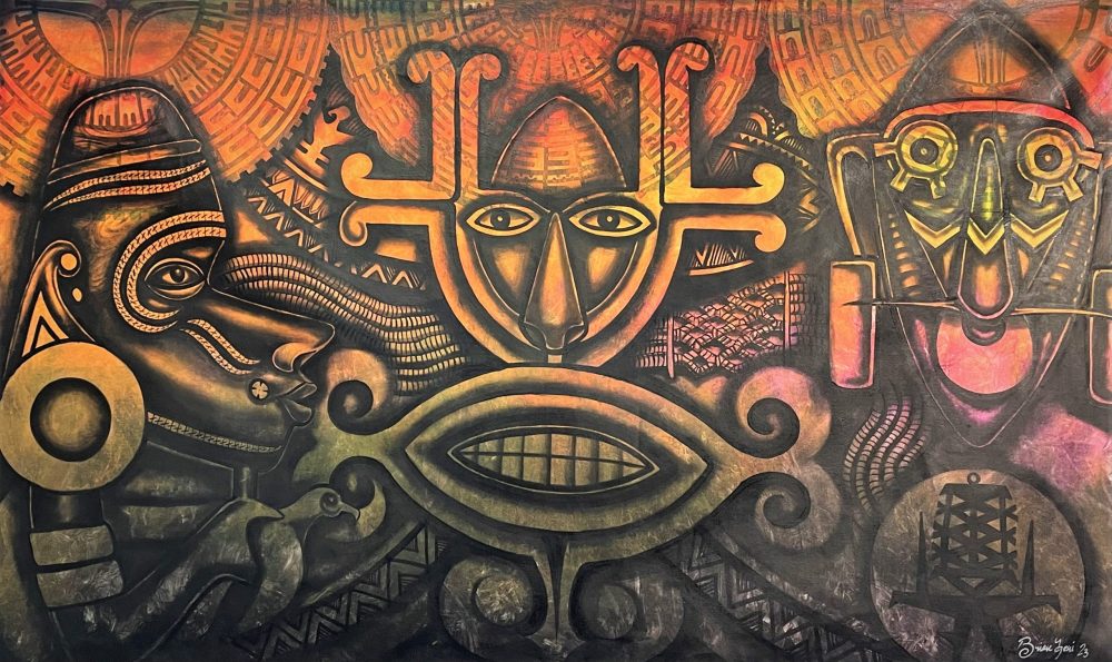 Brian Feni Titled: Cultural Motives, Art of Solomon Islands Exhibition ...