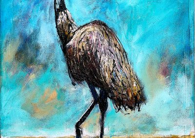 Samuel Moffat Art - Emu: Original Oil Painting