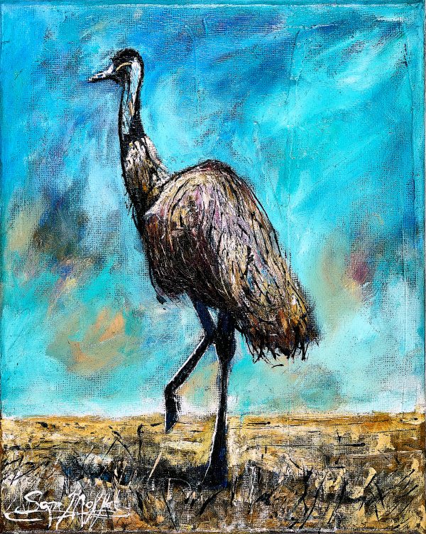 Samuel Moffat Art - Emu: Original Oil Painting