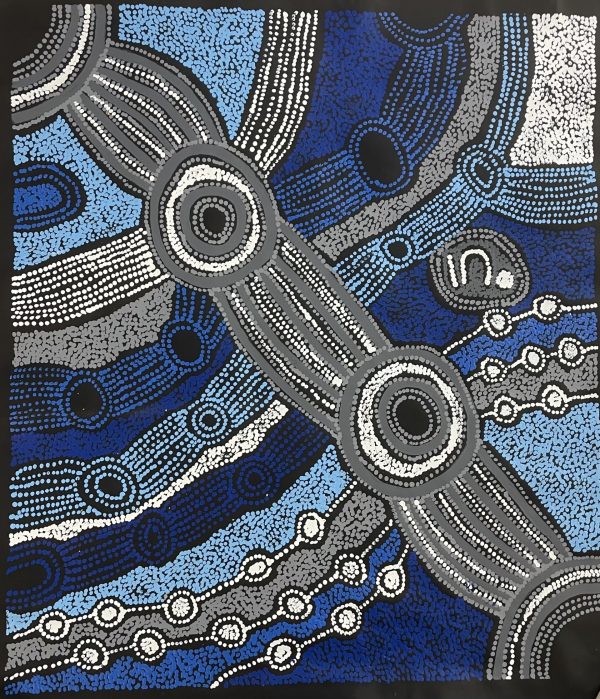 Pitjantjatjara artist Clarise Tunkin - Minyma Marlilu Tjukurrpa, Acrylic on Canvas